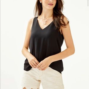Lilly Pulitzer Florin Sleeveless V-neck Onyx - NWT